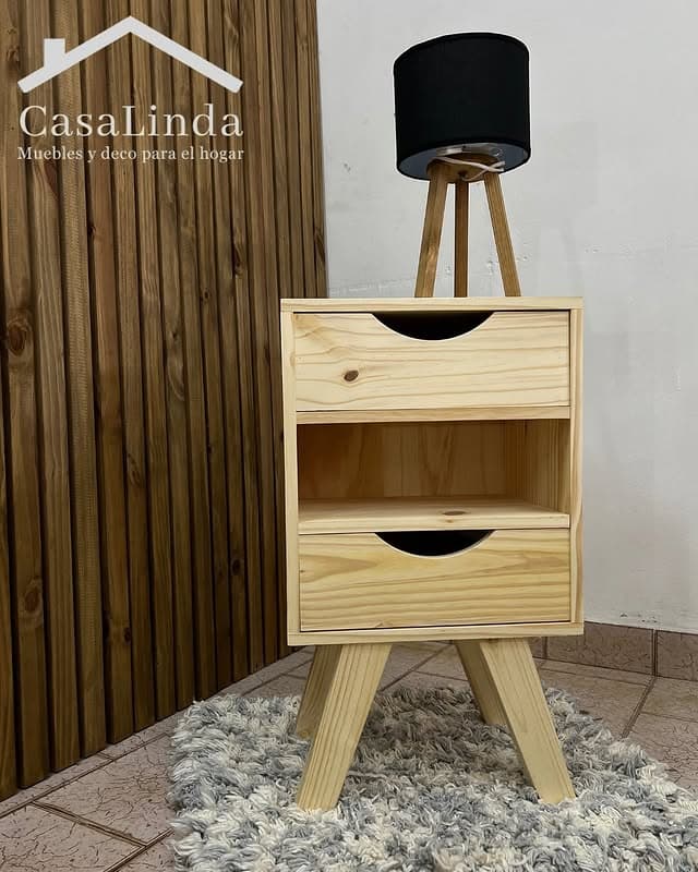 Mesa de luz 2 cajones